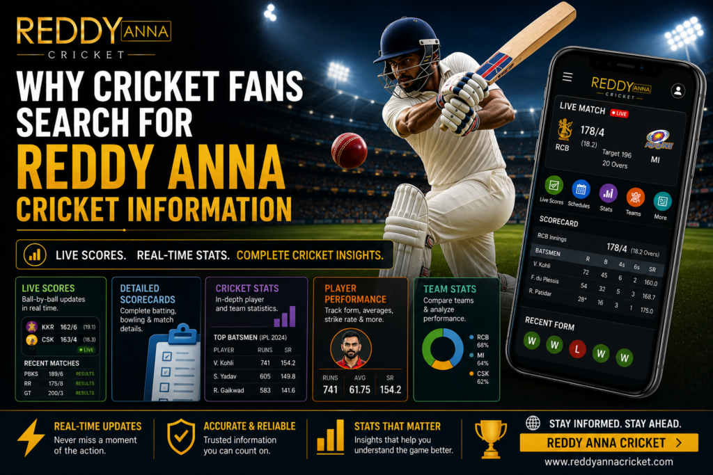 Why Cricket Fans Search for Reddy Anna Cricket Information