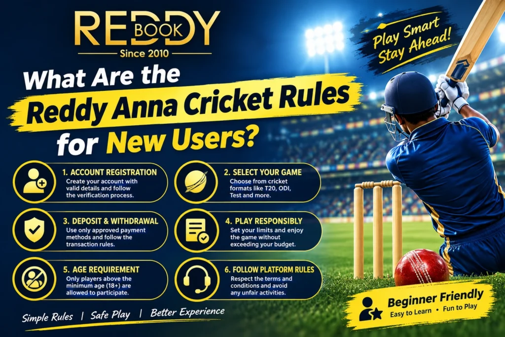 Reddy Anna Cricket Rules for New Users