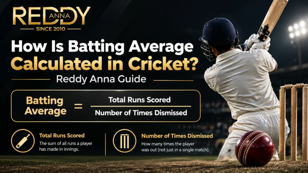 How Is Batting Average Calculated in Cricket? Reddy Anna Guide