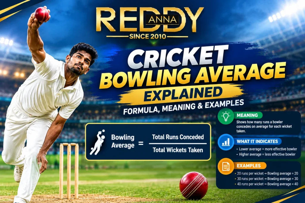 Reddy Anna Cricket Bowling Average Explained: Formula, Meaning & Examples